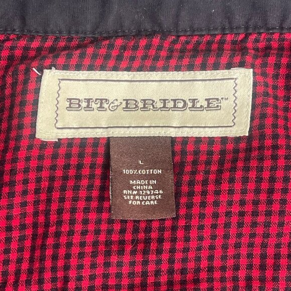 Red Multi Color Long Sleeve Button Up Pearl Snap Flannel Shirt Large - Picture 13 of 14